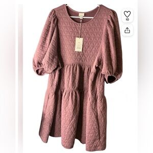 Elegant Mauve Quilted Women’s Dress not kids